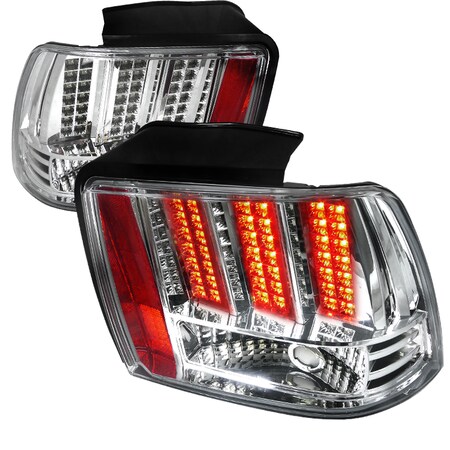Spec-D Tuning 99-04 Ford Mustang LED Tail Lights Chrome LT-MST99CLED-DP